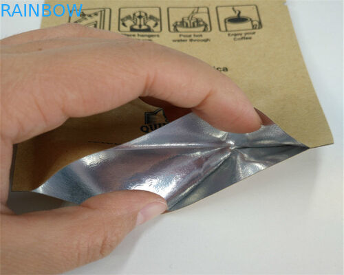 Σαφείς προσαρμοσμένες τσάντες εγγράφου μπροστινής πλευράς για τη σκόνη/την καραμέλα/τον καφέ