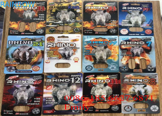 Κατάλληλη συσκευασία πακέτων φουσκαλών χαπιών ρινοκέρων με την επίδραση επιφάνειας αποτύπωσης σε ανάγλυφο