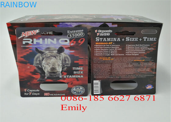 Κατάλληλη συσκευασία πακέτων φουσκαλών χαπιών ρινοκέρων με την επίδραση επιφάνειας αποτύπωσης σε ανάγλυφο