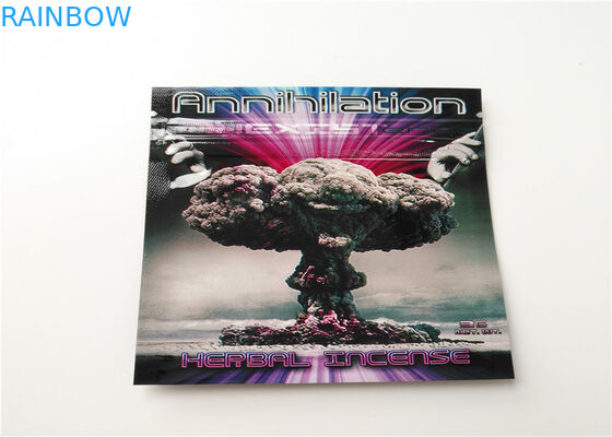 Μικρό μεγέθους βοτανικό λογότυπο συνήθειας θυμιάματος συσκευάζοντας που τυπώνεται με το στρώμα αργιλίου που τοποθετείται σε στρώματα