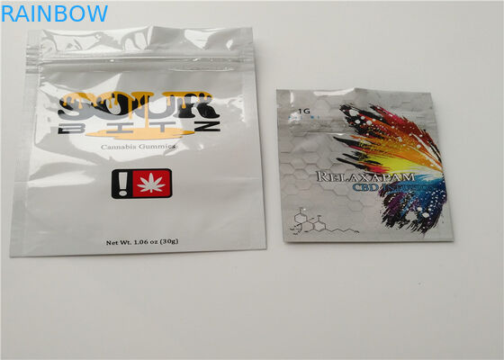 Resealable βοτανική συσκευασία θυμιάματος THC, πλαστικές τσάντες φερμουάρ για τη συσκευασία χαπιών