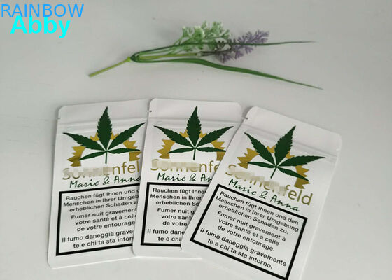 Χρυσό χρώμα πλαστικών τσαντών CMYK εκτύπωσης Resealable με το προσαρμοσμένο υλικό