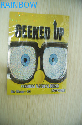 Ηλέκτρινη συσκευασία θυμιάματος φύλλων βοτανική, ασφάλεια τρία δευτερεύουσα σακούλα 4g σφραγίδων