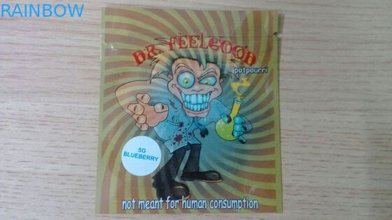 Ηλέκτρινη συσκευασία θυμιάματος φύλλων βοτανική, ασφάλεια τρία δευτερεύουσα σακούλα 4g σφραγίδων