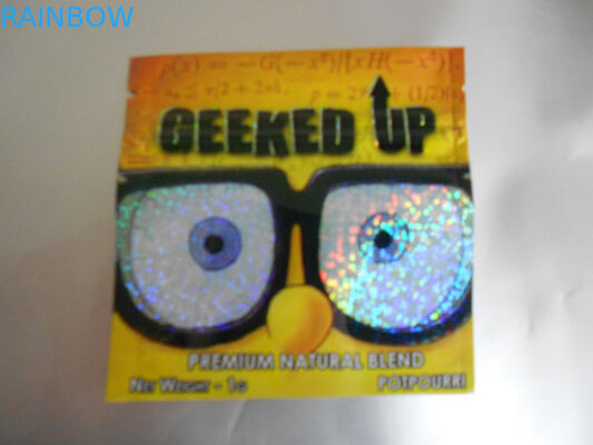 Ηλέκτρινη συσκευασία θυμιάματος φύλλων βοτανική, ασφάλεια τρία δευτερεύουσα σακούλα 4g σφραγίδων