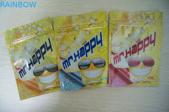 Πλαστικές τσάντες φερμουάρ βαθμού τροφίμων 8 χρώματα για το προϊόν 46 CBD * 33 * 30cm