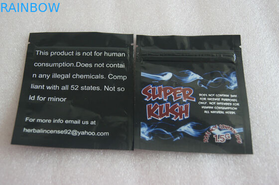 Υψηλή συσκευασία θυμιάματος εμποδίων βοτανική, υλικές πλαστικές τσάντες φερμουάρ PE