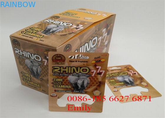 Προσαρμοσμένη κάρτα φουσκαλών λογότυπων που συσκευάζει το υλικό της PET για τα αρσενικά χάπια αυξήσεων