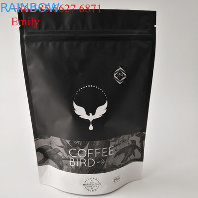 Σακούλα φύλλων αλουμινίου φερμουάρ που συσκευάζει 250g 500g με την εξαέρωση των μονόδρομων βαλβίδων