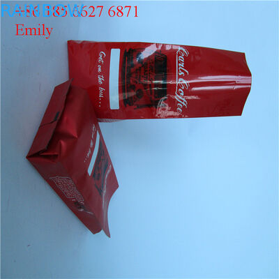 Σακούλα φύλλων αλουμινίου φερμουάρ που συσκευάζει 250g 500g με την εξαέρωση των μονόδρομων βαλβίδων