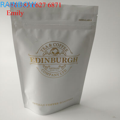 Σακούλα φύλλων αλουμινίου φερμουάρ που συσκευάζει 250g 500g με την εξαέρωση των μονόδρομων βαλβίδων