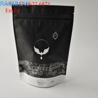 Σακούλα φύλλων αλουμινίου φερμουάρ που συσκευάζει 250g 500g με την εξαέρωση των μονόδρομων βαλβίδων