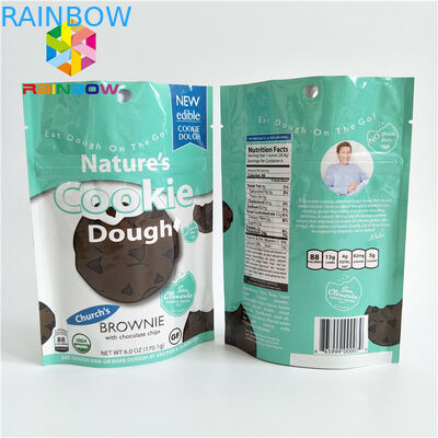 Μικρό μέγεθος σακούλες συσκευασίας σνακ τροφίμων με φερμουάρ επάνω λαβή προσαρμοσμένο χρώμα