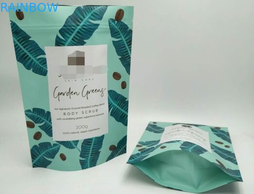 Το σώμα τρίβει τις αλατισμένες συσκευάζοντας τσάντες 250g 500g υψηλό Safty λουτρών με το πράσινο χρώμα