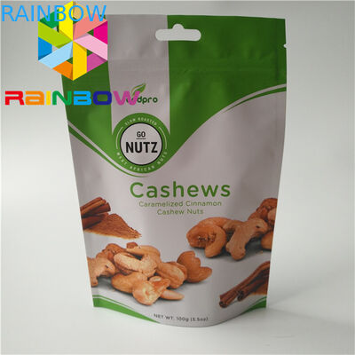 Φόλιου επικαλυμμένα προσαρμοσμένα σνακ συσκευασία 100g Mylar k για μπισκότα / αποξηραμένα φρούτα