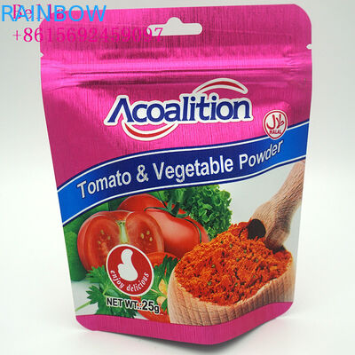 Οι πλαστικές σακούλες φύλλων αλουμινίου αργιλίου που συσκευάζουν, στέκονται επάνω τις τσάντες σακουλών για τα τρόφιμα βιομηχανικά