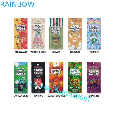 Τυπωμένες συνήθεια κασέτες τσαντών CBD Vape Mylar που συσκευάζουν την τσάντα η μικρή τσάντα φερμουάρ μεγέθους για τη δεξαμενή Vape