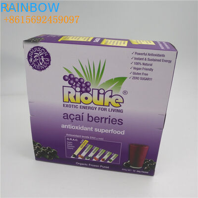 Συνήθειας εκτύπωσης εγγράφου κιβωτίων συσκευάζοντας κιβώτια επίδειξης χαρτονιού αντίθετα για το φραγμό σοκολάτας