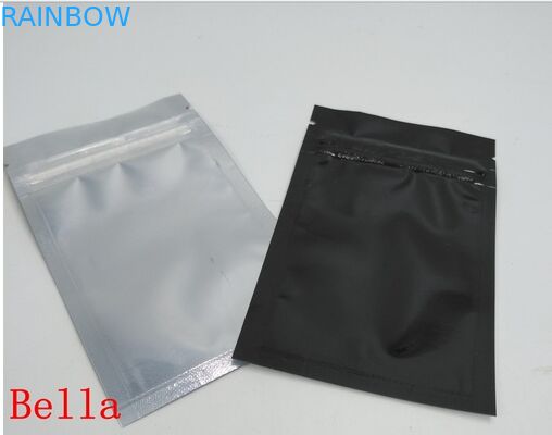 Η μπροστινή μεταλλινών καλλυντική συσκευάζοντας κλειδαριά φερμουάρ Mylar φύλλων αλουμινίου τσαντών σαφής χρωματισμένη αποτελεί τη συσκευασία βουρτσών