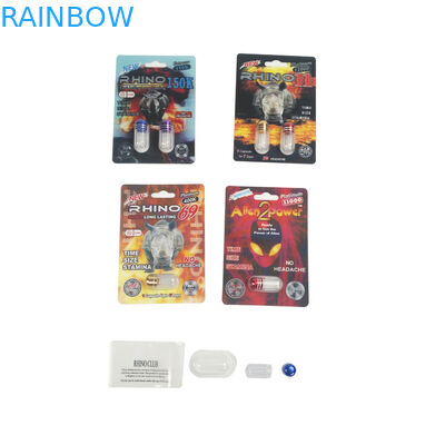 Νεώτερη Mamba μαύρη τρισδιάστατη κάρτα πάνθηρων αλόγων έξοχη για το αρσενικό πακέτο χαπιών φύλων λευκόχρυσου ρινοκέρων 600K 700K χαπιών αυξήσεων συσκευασίας