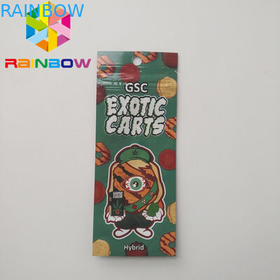 Ολογραφικές πλαστικές σακούλες κασετών Vape που συσκευάζουν Ziplock τα εξωτικά κάρρα πετρελαίου Cbd