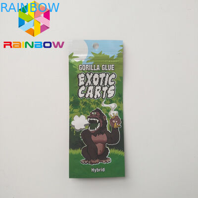 Ολογραφικές πλαστικές σακούλες κασετών Vape που συσκευάζουν Ziplock τα εξωτικά κάρρα πετρελαίου Cbd