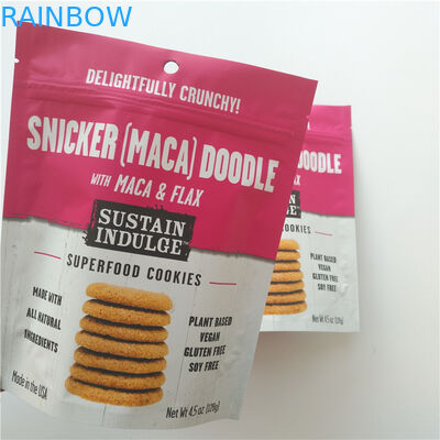 SGS πλαστικό πρόχειρων φαγητών λογότυπο Mylar Doypack συνήθειας τσαντών συσκευάζοντας για τα τσιπ πατατών/τα μπισκότα