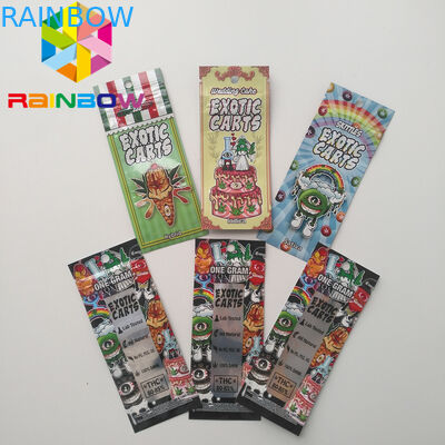 Μίνι Ziplock Mylar τσάντες, Mylar τροφίμων κασέτα Vape κάρρων συσκευασίας εξωτική ολογραφική