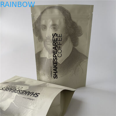 Resealable τσάντες τσαγιού που συσκευάζουν τη στάση φύλλων αλουμινίου αργιλίου επάνω στην τσάντα καφέ με τη βαλβίδα