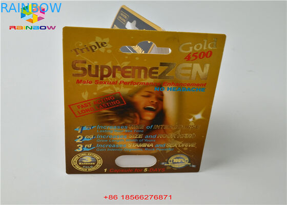 Κάρτα φουσκαλών χαπιών φύλων που συσκευάζει το τρισδιάστατο κιβώτιο εγγράφου καψών κιβωτίων επίδειξης με τη διπλή τρύπα