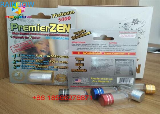 Κάρτα φουσκαλών χαπιών φύλων που συσκευάζει το τρισδιάστατο κιβώτιο εγγράφου καψών κιβωτίων επίδειξης με τη διπλή τρύπα