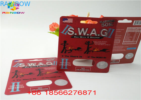 Αρσενική συσκευασία καρτών φουσκαλών αυξήσεων που διπλώνει τη συνήθεια R7-5000 R7-3000 εγγράφου