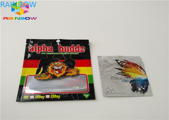 Βοτανική συσκευασία κασετών πετρελαίου πλαστικών τσαντών AC1003 CBD Vape θυμιάματος Resealable που εφαρμόζεται