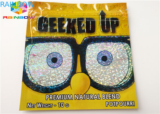 Βοτανική συσκευασία κασετών πετρελαίου πλαστικών τσαντών AC1003 CBD Vape θυμιάματος Resealable που εφαρμόζεται