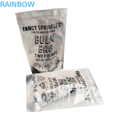 Ολογραφική συσκευάζοντας στάση επάνω στο τυπωμένο προσαρμογή πλαστικό τσαντών σακουλών φερμουάρ