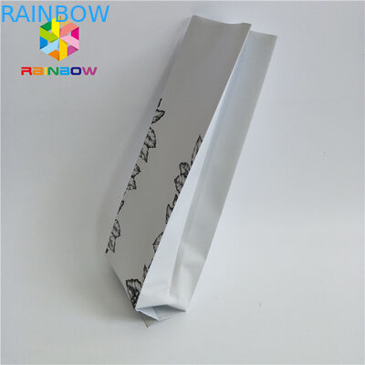 Gusset εγγράφου της Kraft δευτερεύουσα στάση επάνω στις σακούλες καφέ, σφραγισμένη εκτύπωση συνήθειας πλαστικών τσαντών