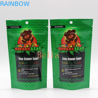 Σαφής στάση παραθύρων επάνω στην εκτύπωση συνήθειας σακουλών φερμουάρ για τη βοτανική συσκευασία τσαγιού CBD Powerfood