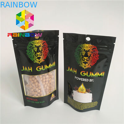 Τυπωμένη τοποθετημένη σε στρώματα φύλλο αλουμινίου Ziplock Mylar στάση επάνω στη συσκευασία καννάβεων ζιζανίων Mmj σακουλών