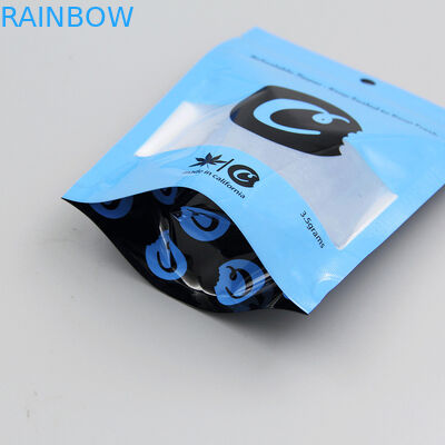 Βοτανικό θυμίαμα συνήθειας που συσκευάζει την απόδειξη παιδιών Mylar τσαντών μπισκότων 3.5g με το σαφές παράθυρο