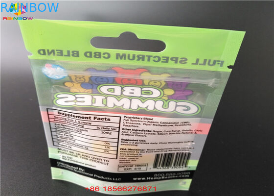 CBD GUMMIES πλαστικό φουσκαλών σακούλι αργιλίου Packa τοποθετημένο σε στρώματα τσάντες με το παράθυρο