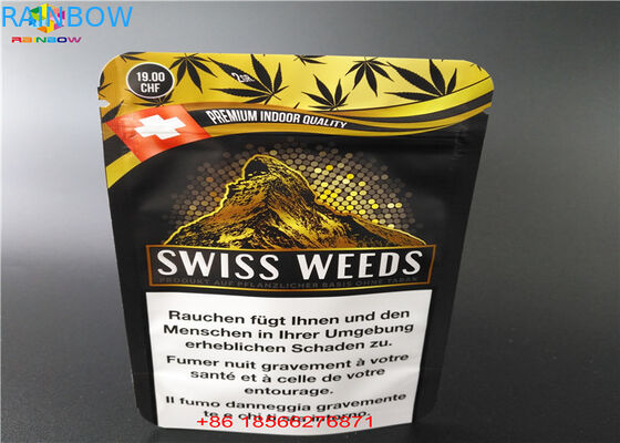 Στάση φύλλων αλουμινίου αργιλίου φερμουάρ απόδειξης παιδιών επάνω στη σκόνη ζάχαρης Packingfor κασετών σακουλών CBD/