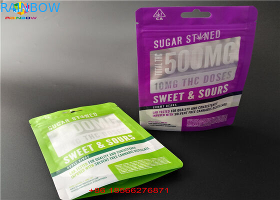 Στάση φύλλων αλουμινίου αργιλίου φερμουάρ απόδειξης παιδιών επάνω στη σκόνη ζάχαρης Packingfor κασετών σακουλών CBD/