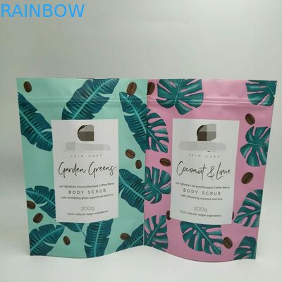 Ολογραφικές πλαστικές τσάντες τσαγιού που συσκευάζουν την τσάντα τροφίμων Eco καφέ με μια πλευρά σαφή