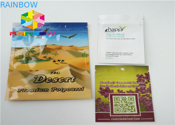 Βοτανικές πλαστικές σακούλες τσαντών θυμιάματος που συσκευάζουν την κλειδαριά φερμουάρ ενεργειακών χαπιών σακουλών Kratom