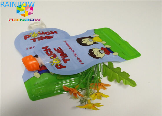 Η στάση φύλλων αλουμινίου αργιλίου ρίχνει επάνω τη σακούλα που συσκευάζει το προσαρμοσμένο τυπώνοντας πλαστικό 120ml