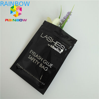 Η κορυφή φερμουάρ συγκολλά τη συσκευάζοντας ολογραφική στάση Eyelashes τσαντών επάνω στο σαφές μέτωπο σακουλών με θερμότητα