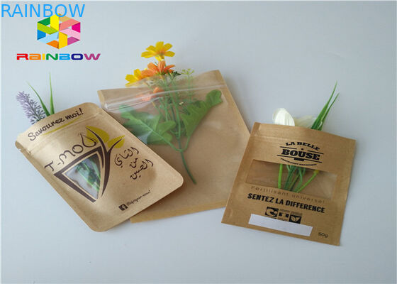 Ziplock Mylar φύλλων αλουμινίου αλουμινίου τσαντών εγγράφου της Kraft προσαρμοσμένο έγγραφο εμπόδιο υγρασίας