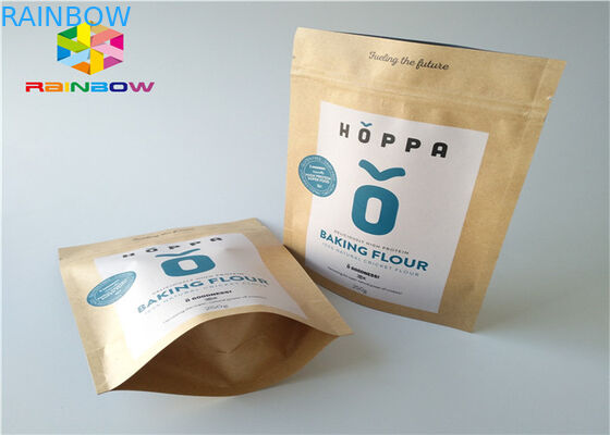 Ziplock Mylar φύλλων αλουμινίου αλουμινίου τσαντών εγγράφου της Kraft προσαρμοσμένο έγγραφο εμπόδιο υγρασίας