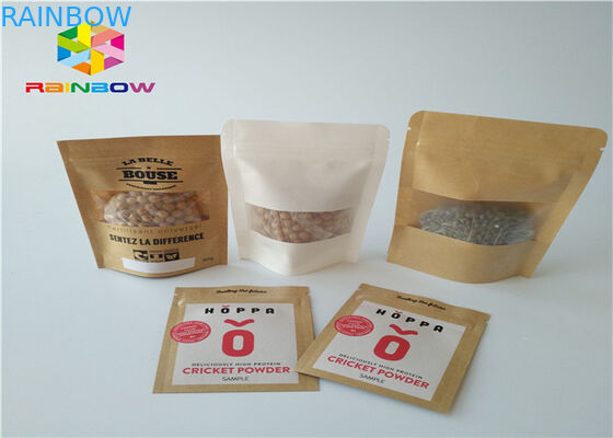 Ziplock Mylar φύλλων αλουμινίου αλουμινίου τσαντών εγγράφου της Kraft προσαρμοσμένο έγγραφο εμπόδιο υγρασίας