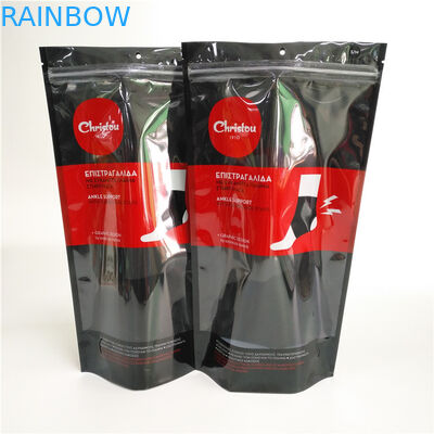 Τυπωμένες οι Ziplock πλαστικές τσάντες καθαρίζουν το εσώρουχο παραθύρων που συσκευάζει το μαύρο πακέτο Doy για τις κάλτσες